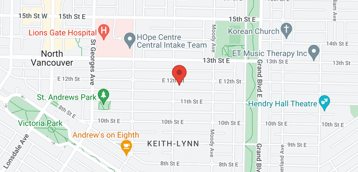 map of 409 E 12TH STREET